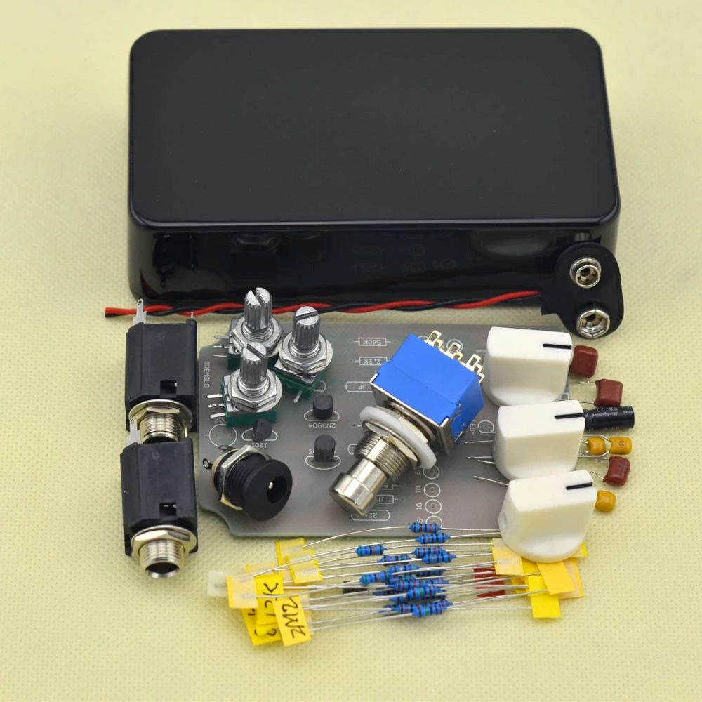 Набор педалей Tremolo DIY с черным корпусом 1590 бесплатная доставка|1590 enclosure|diy tremolotremolo