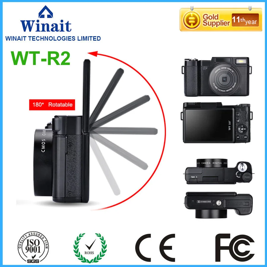 Оригинальная китайская DSLR камера WT-R2 Max 24MP съемка HDD/флэш-память 800mA литиевая