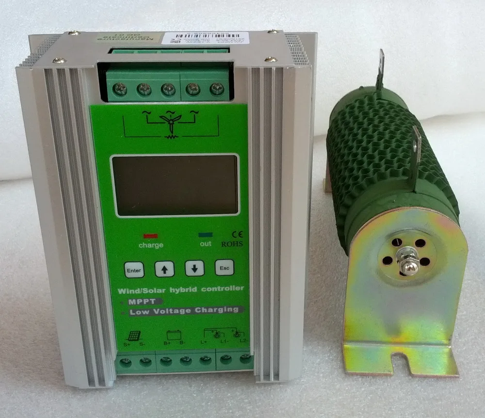 Гибридный контроллер заряда с солнечной батареей Boost MPPT 1000 Вт 60A ветровая турбина