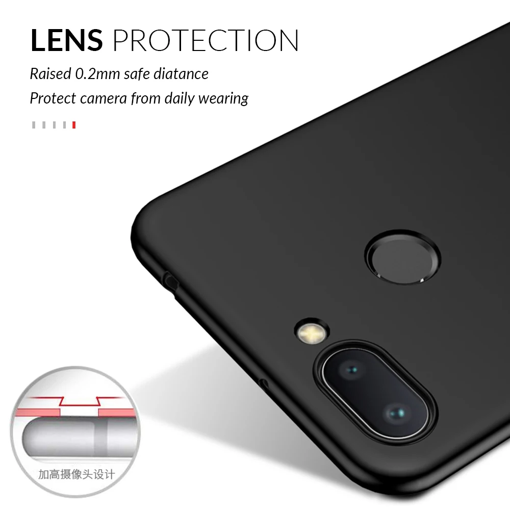 Smooth Phone Case For Xiaomi Redmi 6 6A Note 5 Full Cover Shockproof Hard PC Pro Matte Slim |