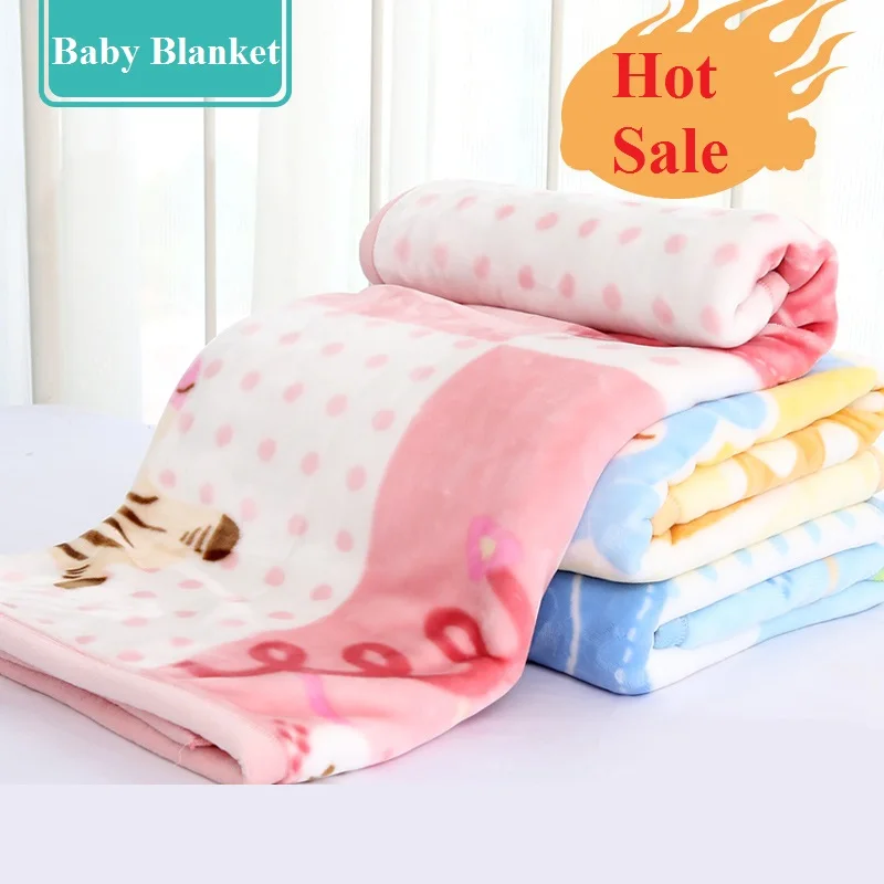 

Winter Cozy Warm Flannel Baby Blankets Newborn Kids Sofa Sleep Cover Cartoon Baby Bedding Quilt Thickened Double Layer Blanket