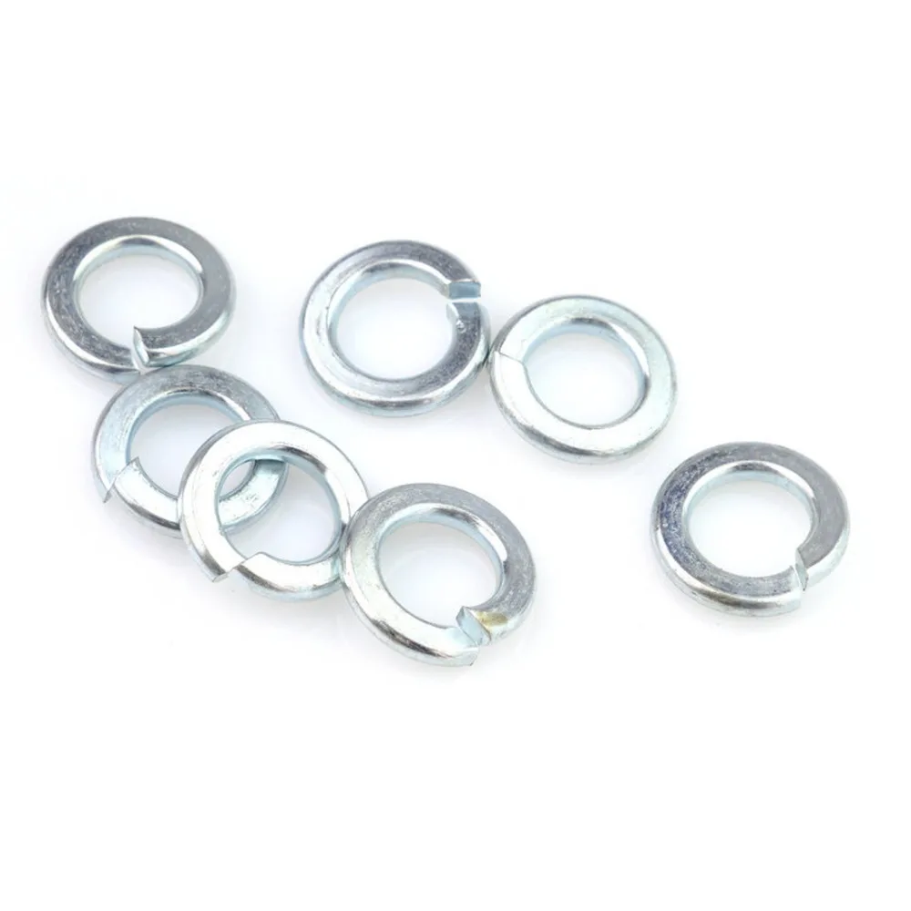 

200pcs Zinc Plated Spring Washer Multifunctional Comprssion Spring Washers Non-Corrosive Elastic Gasket M2