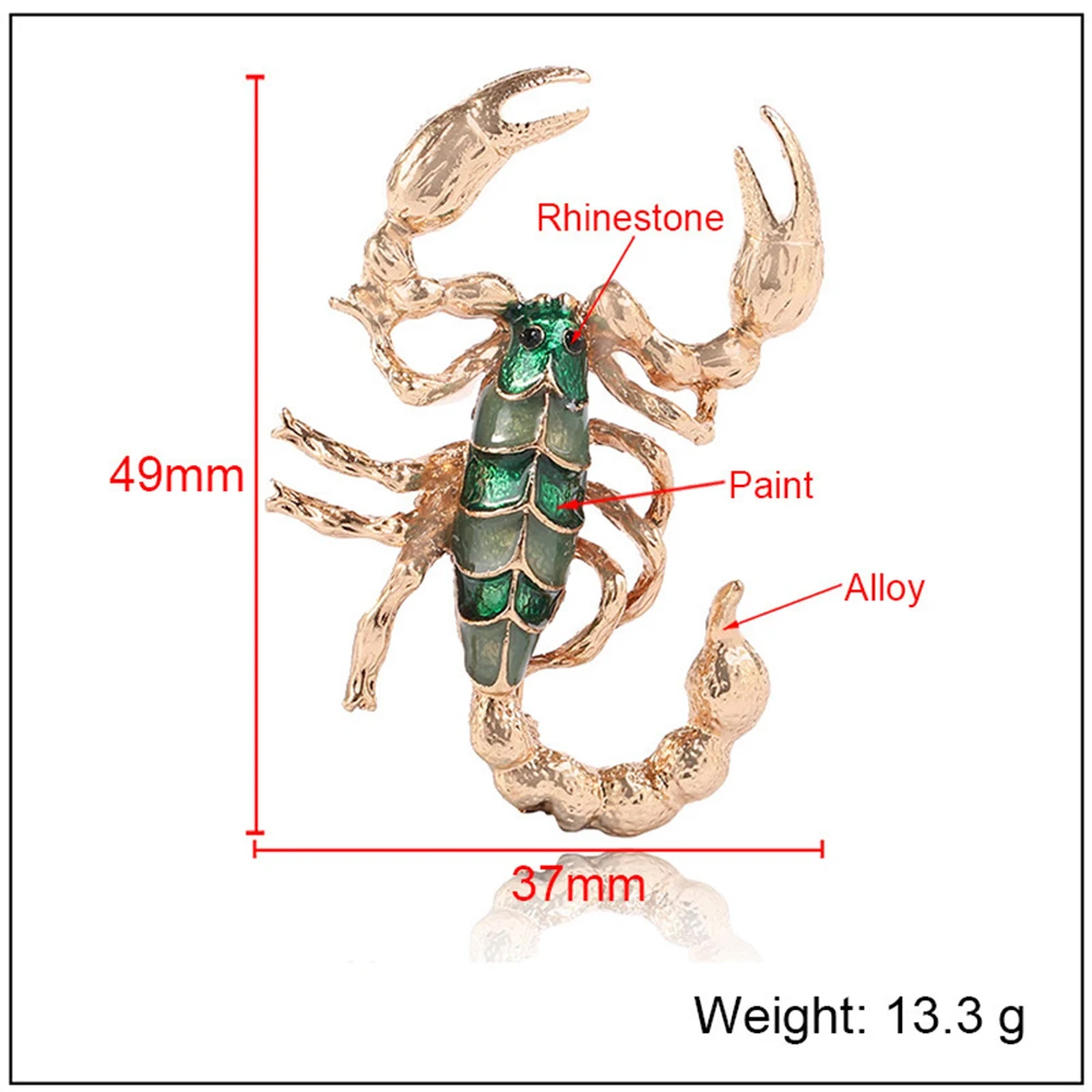 PrePiece Retro Scorpion Brooch Personality Drop Oil Brooches Fashion Jewelry Accessories for Women Daily/Club 2018 New PX0080 | Украшения и