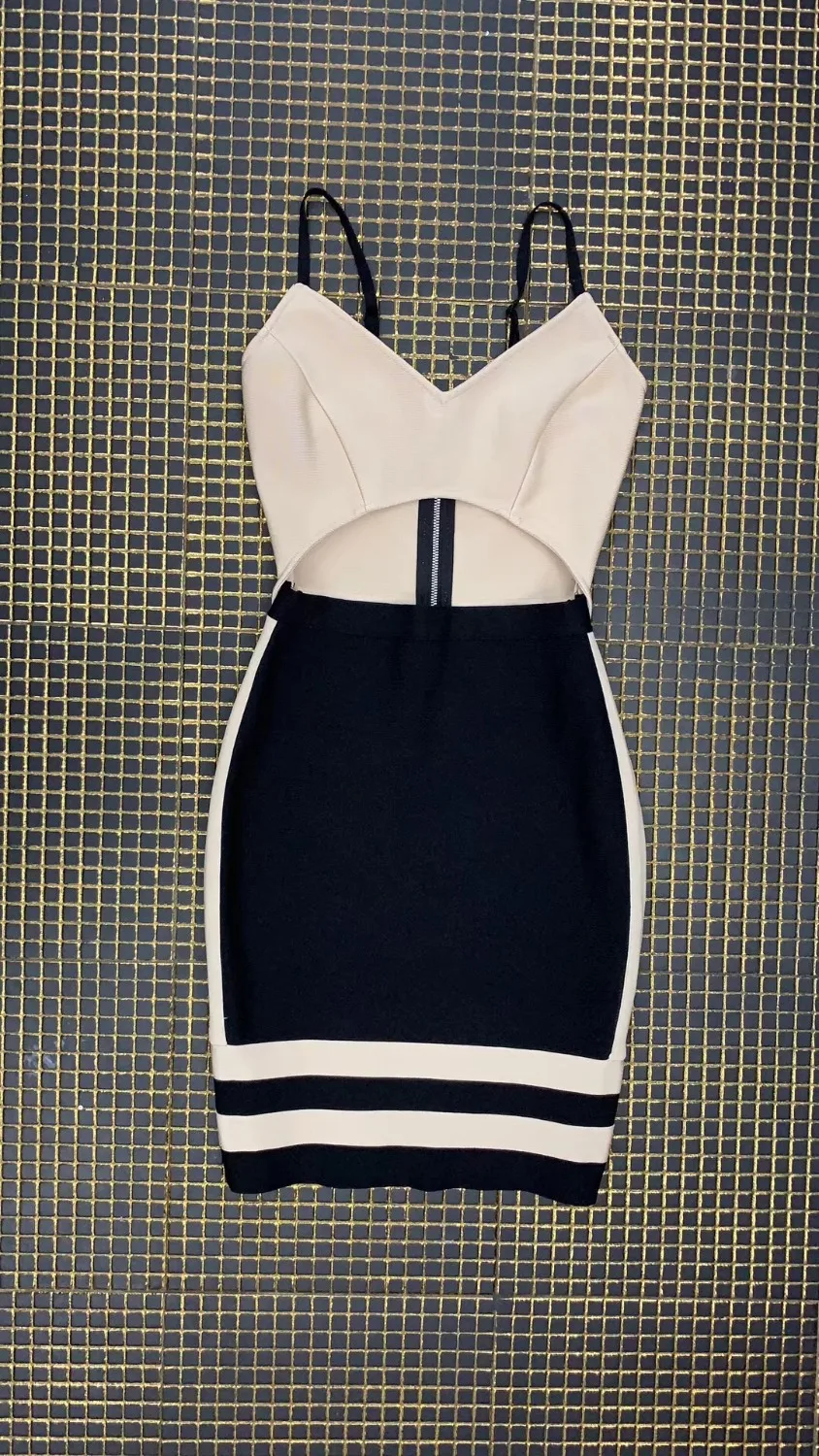 Женское облегающее платье с v-образным вырезом трикотажное в полоску 2019 | Женская