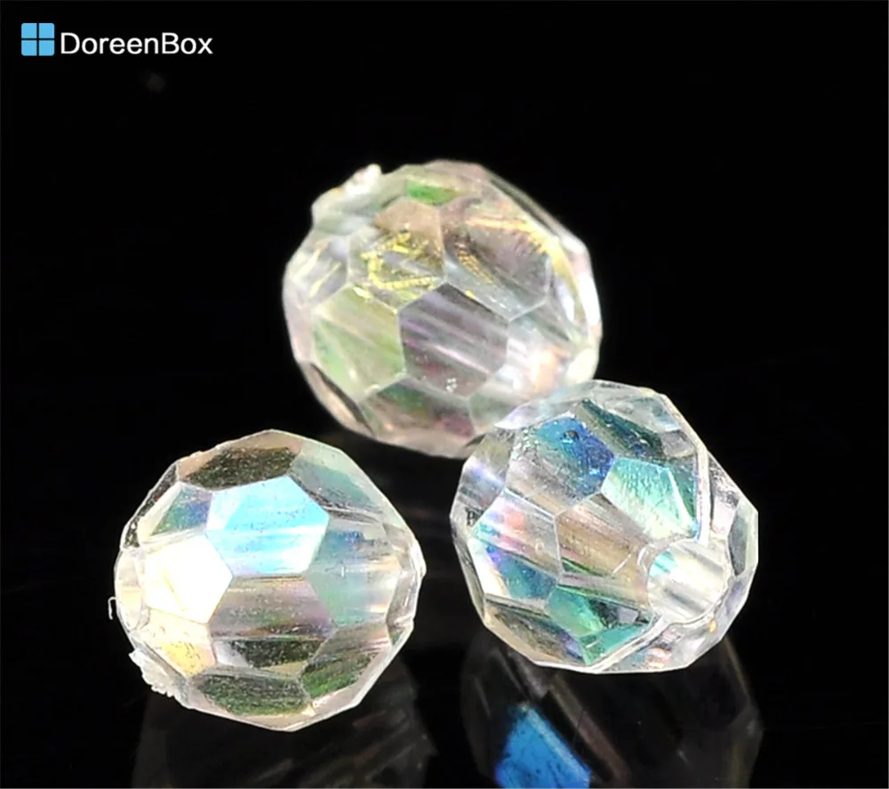 Doreen Box hot-500 шт прозрачный цвет круглая огранка акриловый разделитель со стразами