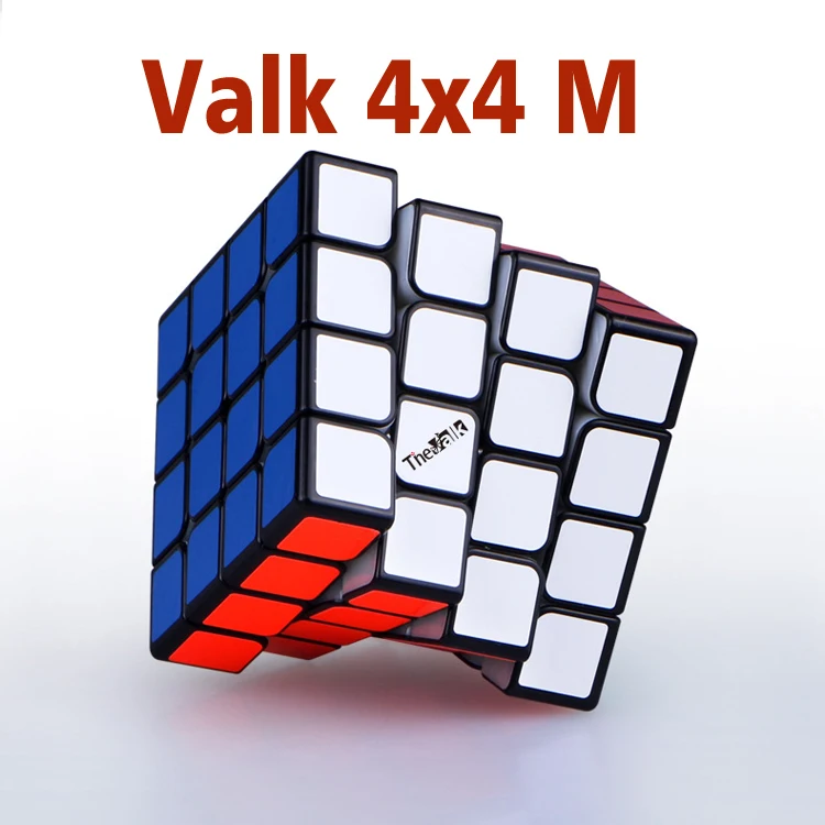 Магнитный куб пазл Mofangge Valk 4 м х4 черный/без наклеек идея для подарка на Рождество