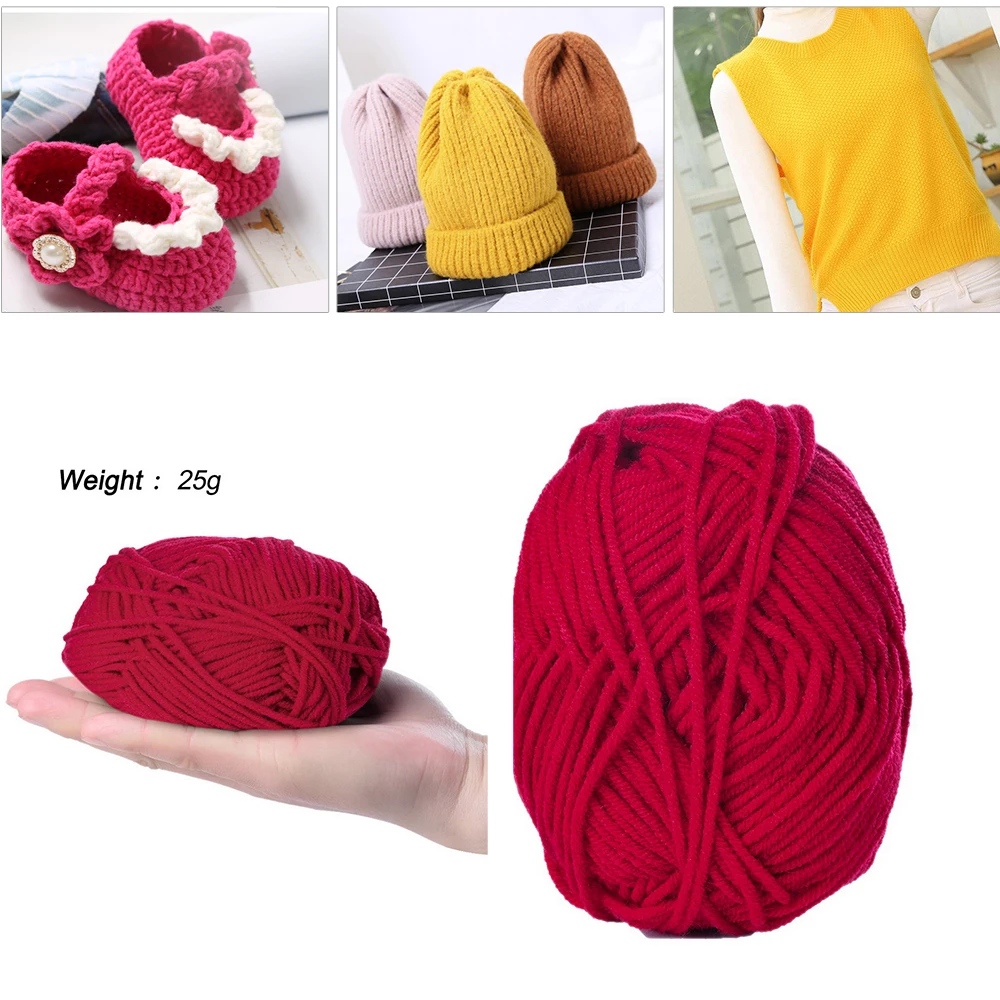 Розница 25 г/шар красочные 4 # чесаная мягкая детская молочная хлопчатобумажная