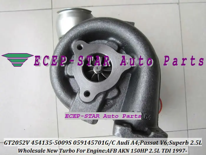 GT2052V 454135-5009S 454135 059145701G/C Турбокомпрессор для AUDI A4 SKODA Superb VW PASSAT V6 1997-AFB AKN 2.5L TDI 150HP |