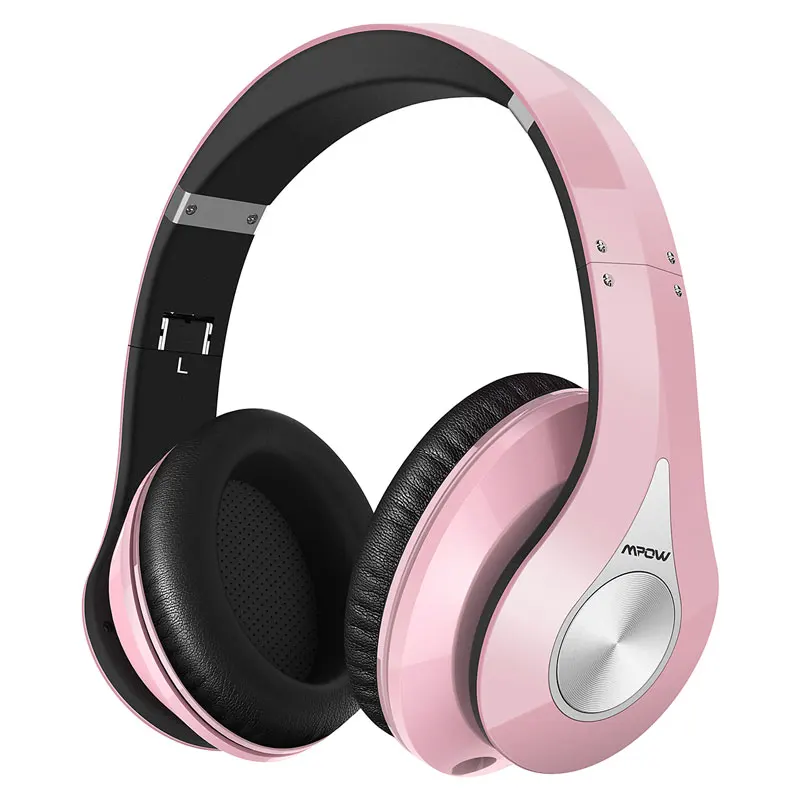 Розовый Mpow 059 Bluetooth 4,0 наушники беспроводные наушники гарнитура со встроенным микрофоном Складная повязка на голову для смартфона Pad pc tablet tv - Цвет: Розовый