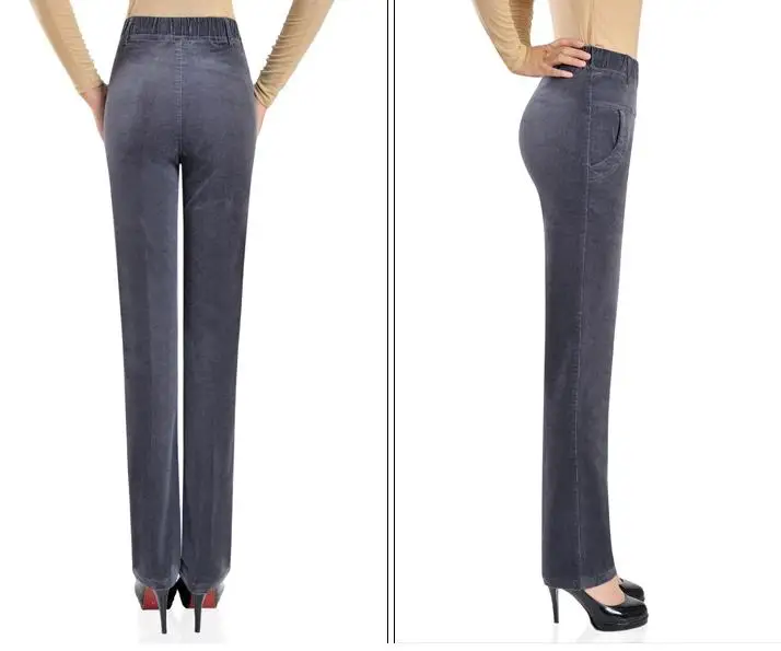 Женские вельветовые брюки с высокой талией размеры до 7xl|trousers women|high waist casual pantsvelvet