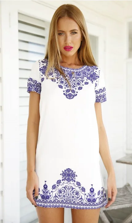 Повседневное облегающее платье JRRY с голубым цветочным узором сексуальная