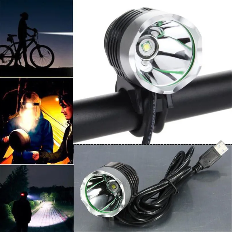 Фонарь налобный велосипедный светодиодный с USB-интерфейсом 3 режима 3000 лм #2A27 |