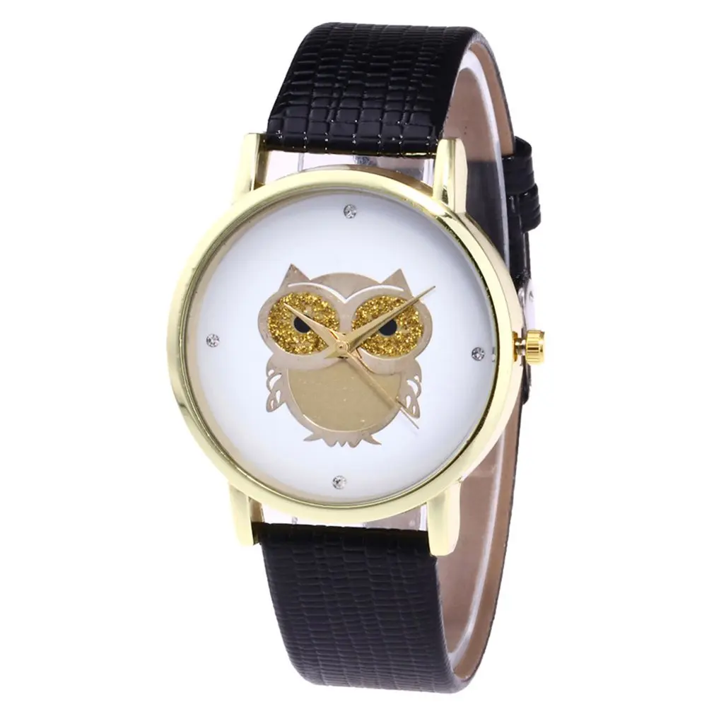 Забавные Животные лицо роскошный модный кожаный ремешок наручные часы дешевый