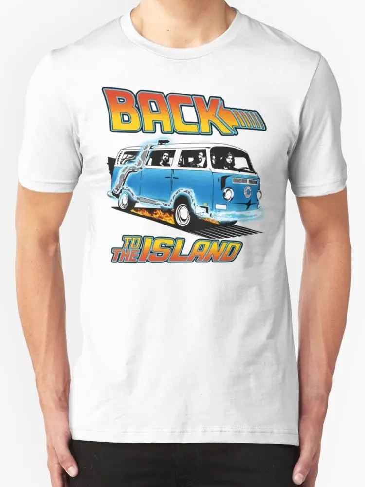 

Back To The Island Lost and Back To The Future Spo Men'S White T Shirt Lastest 2019 Simple Fashion Style Design Men T-Shirt