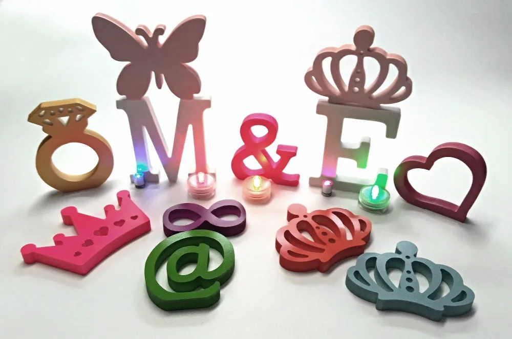 2017 Новый стиль 10 см Искусственный деревянный белый буквенный