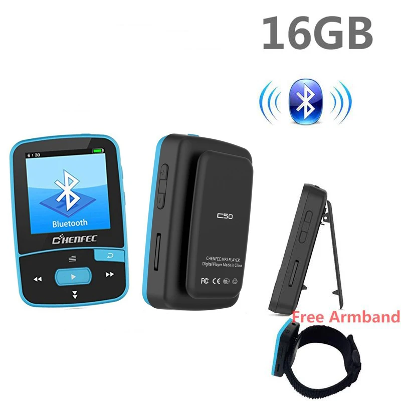 Фото Bluetooth mp4 плеер 16 ГБ с зажимом спортивный защитой от пота без потерь FM радио