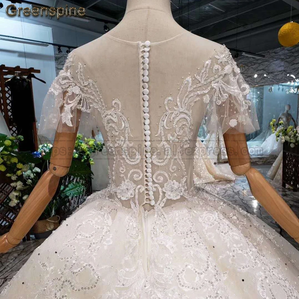 Роскошное Свадебное платье Greenspine свадебное с шлейфом со стразами 2019 | Свадьбы и