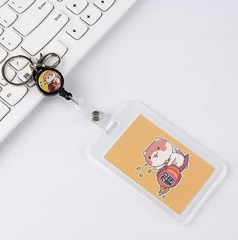 Kawaii Cat выдвижной держатель значка для работы прозрачный держатель Id Имя тег держатель выдвижной брелок - Цвет: NO.03