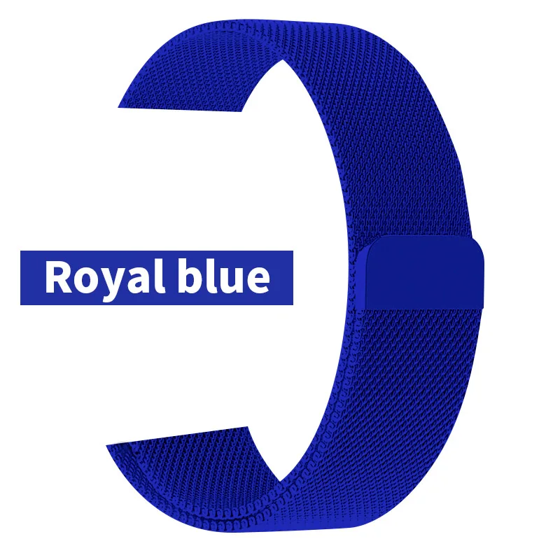 Royal blue Красный ремешок для часов 40 44 мм для Iwatch Series 4 5 Миланская петля магнитный металлический браслет 38 ремешок для Apple Watch 3 - Цвет ремешка: Royal blue