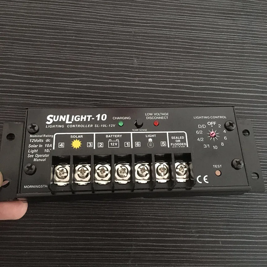 Бесплатная доставка дневной солнесветильник контроллер Morningstar 10 А|solar controller|solar