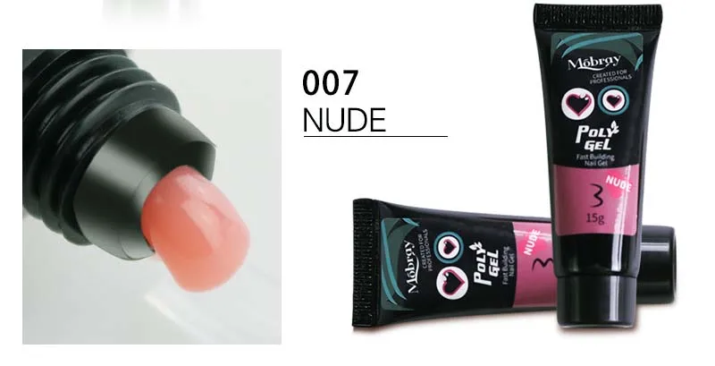 nude 9 цветов, замачиваемый полигель, быстрое строительство, 15 мл, Типсы для ногтей, строительный УФ-гель, камуфляж, инструмент для маникюра - Цвет: nude