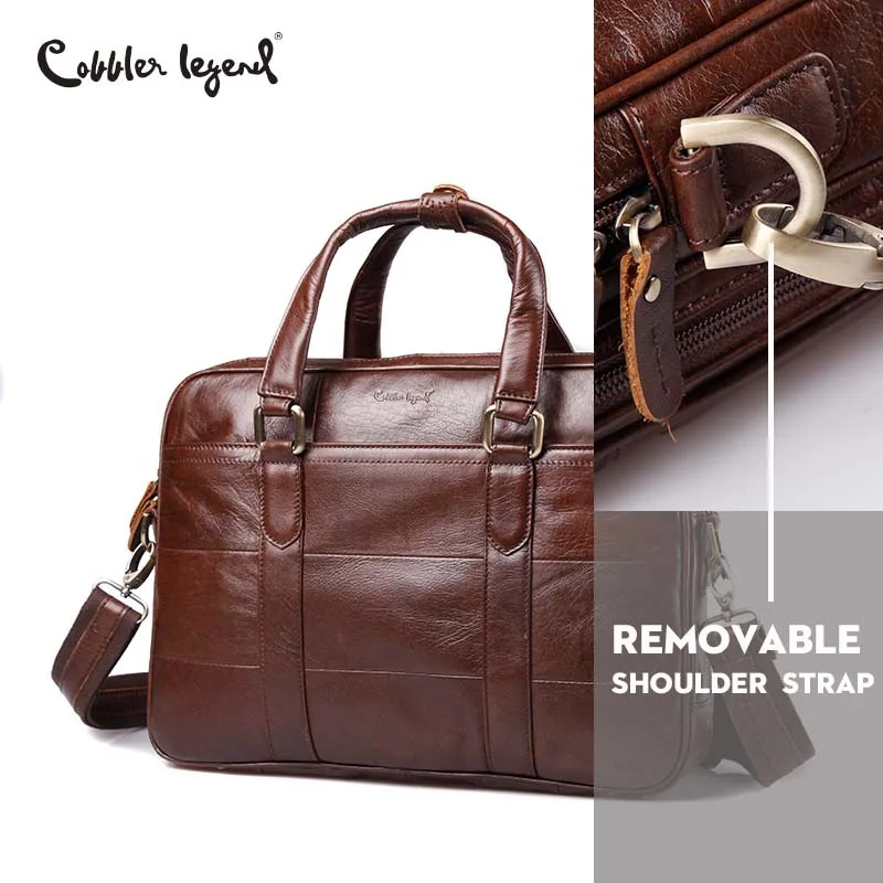 Cobbler Legend мужской портфель из натуральной кожи брендовый деловой для ноутбука