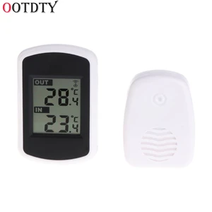 433 МГц окружающей среды БеспроводнойПогодная станция с ЖК-дисплей электронный цифровой термометр для дома и улицы Температура Сенсор Температура метр