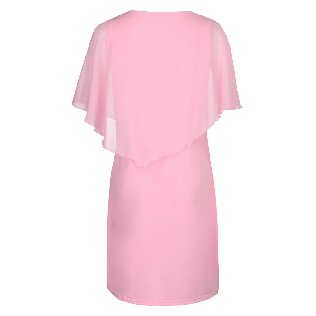 Fashion Women Plus Size O-Neck Sleeveless Bodycon Rose Solid Evening Party DressSolid color large size round neck cover hip | Женская