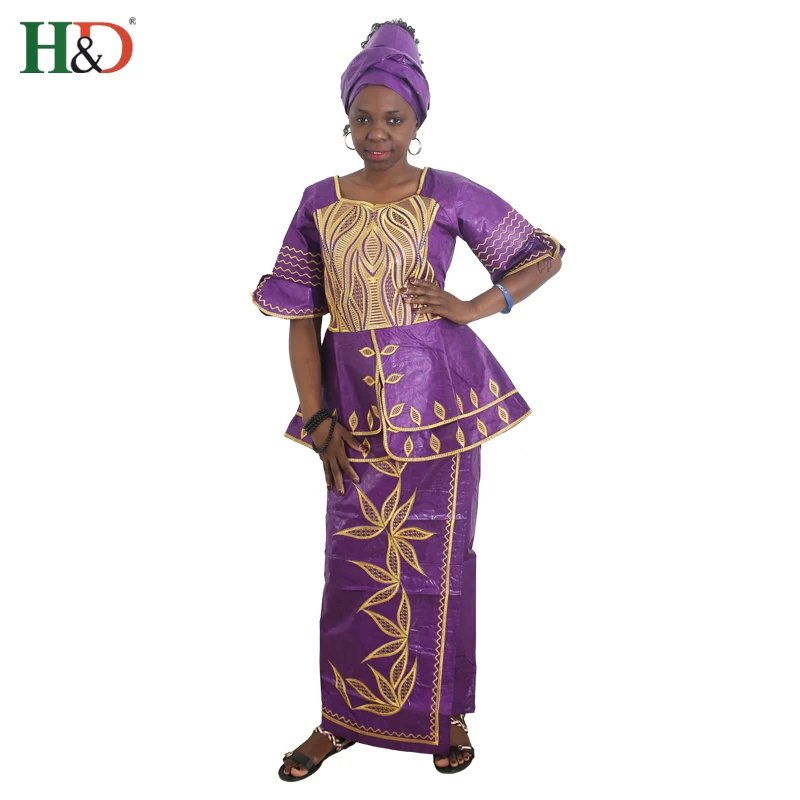 H & D халат pour les africaine femme Bazin riche традиционные африканские платья для женщин 100%