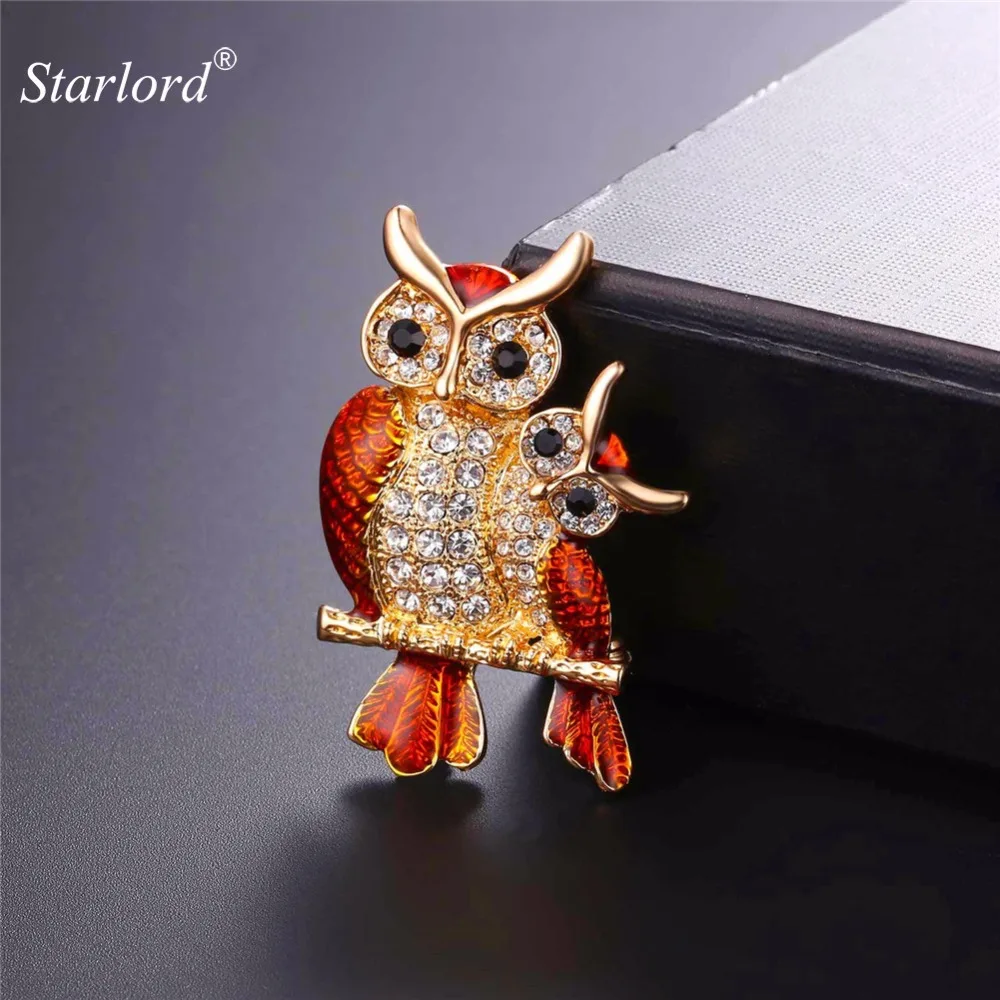 

Starlord Owl Brooch/Pin With Luxury Austrian Rhinestone Gold/Silver Color Owl Decor Pin Lucky Gift For Wedding/Party B2722