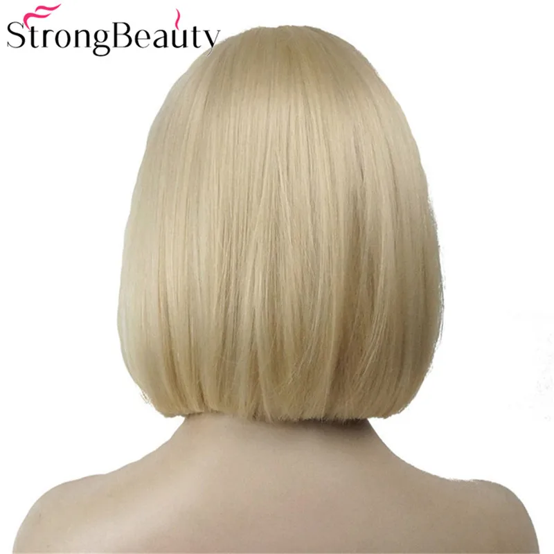 StrongBeauty синтетические короткие прямые парики женские волосы для женщин боб парик