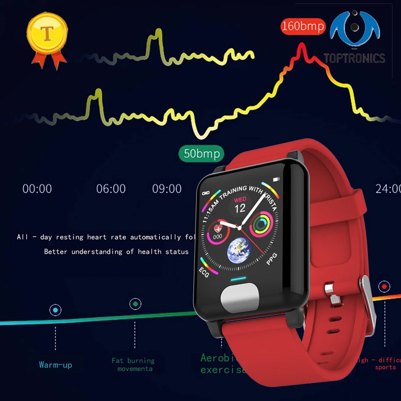 Новые умные часы ECG PPG для мужчин и женщин браслет монитор сердечного ритма фитнес