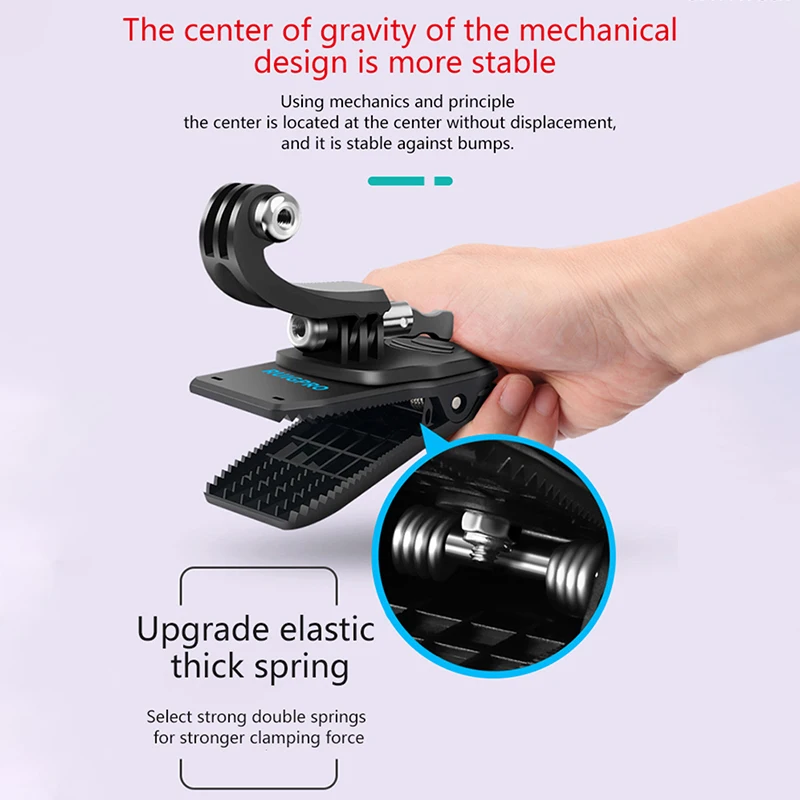 Регулируемый зажим для рюкзака Dji Osmo Action Gopro eken Sjcam вращение на 360 градусов съемки