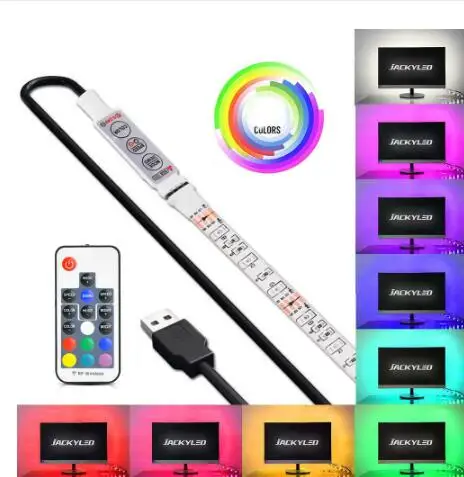 PIR датчик движения светодиодный светильник под шкаф s 5050 SMD rgb гибкий светильник под кровать светодиодные полосы лестницы спальня Санузел ночной Светильник s - Цвет: USB no senser