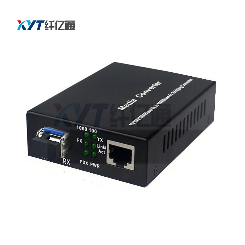 100M fiber media converter with SFP interface optic to optic converter