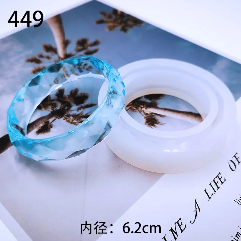 MJ-449 1 шт. браслет Подвеска для изготовления DIY прозрачный УФ-смола эпоксидный силикон комбинированные формы для DIY изготовления ювелирных изделий - Цвет: MJ-449