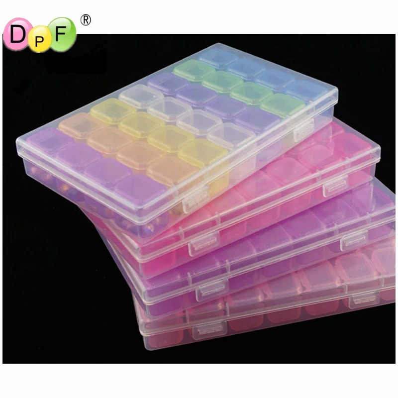 DPF 28 бутылок противоударный Прочный коробка для алмазной живописи и узором