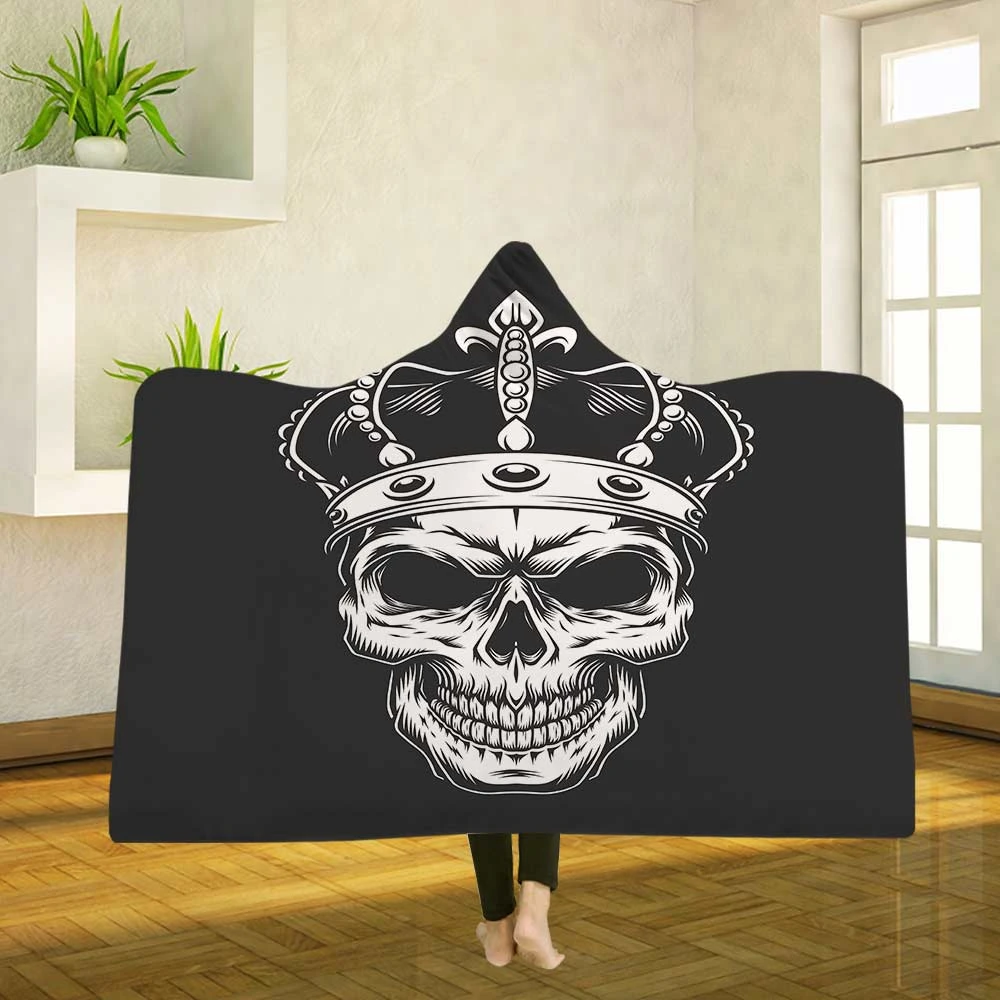 Флисовое одеяло с капюшоном для взрослых и детей 3D принтом | Дом сад