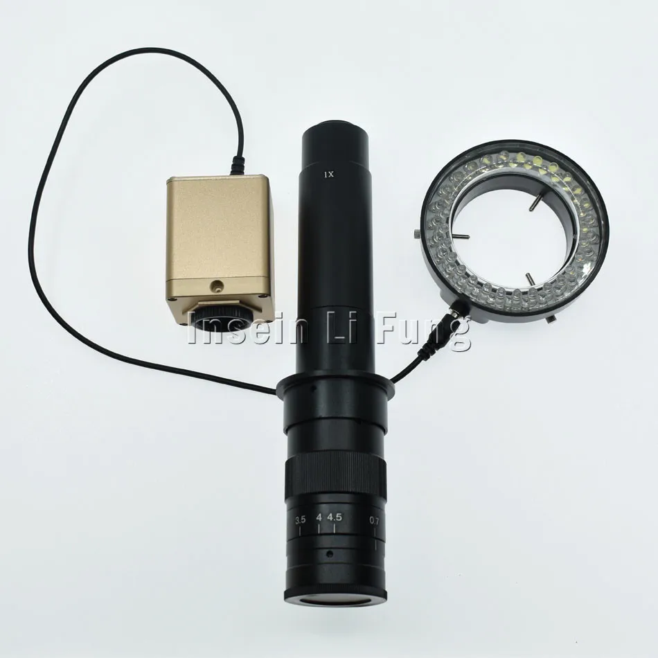10X-300X HD 2.0MP 1080 P HDMI VGA USB промышленный цифровой видео микроскоп камера регулируемый светодиодный кольцевой свет+ 5X-600X зум C-mount объектив - Цвет: 10X-300X