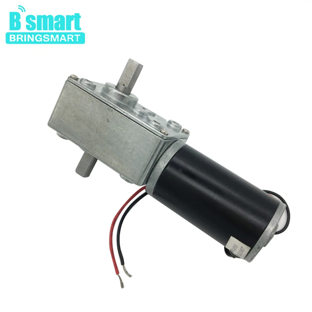 Bringsmart A58SW31ZYS мотор-редуктор 12 В двойной вал DC мотор 24 в высокий крутящий момент