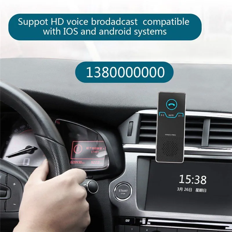 Новый стиль Высокое качество Удобный смарт Bluetooth громкой связи автомобильный