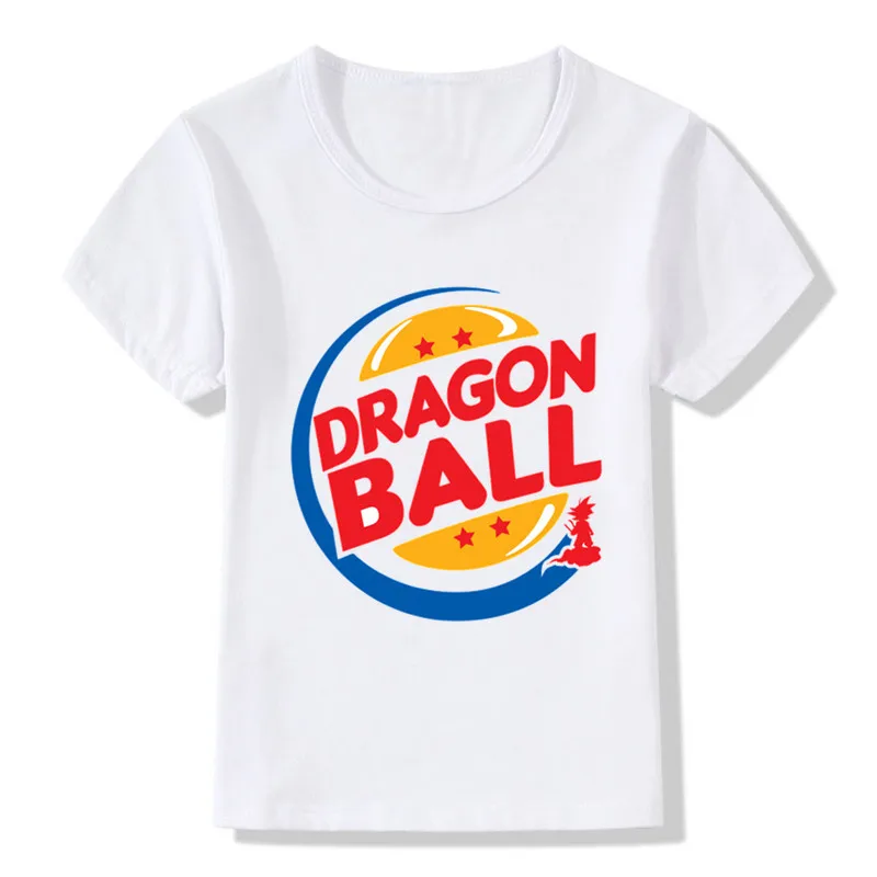 Детская забавная Футболка с принтом Dragon Ball Z детские летние топы одежда короткими