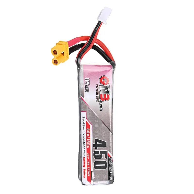 Gaoneng 7 6 В 450 мАч 80C 2S HV 4 35 V Lipo аккумулятор XT30 для Betafpv Drone FPV Racing аксессуары | Игрушки и