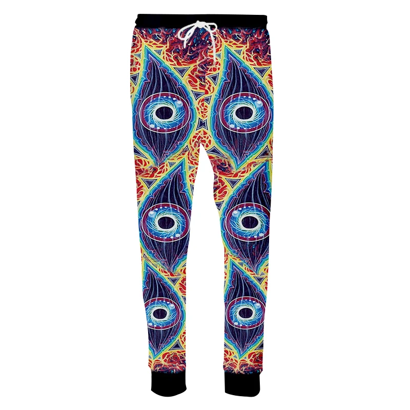 

UJWI 3D New Fashion Mens Pants Fitness Hip Hop Funny Cool Print 3D Psychedelic Eye Trousers Wholesale Full Length Harajuku