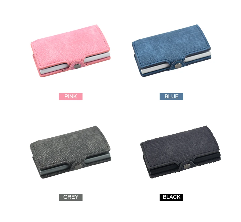 Casekey Jeans из искусственной кожи RFID металлический бумажник для мужчин|Держатели