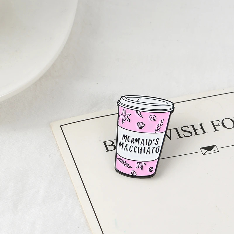 Заколки чашки брошь коллекция из под молока Кофе Броши мультфильм кружка жизнь