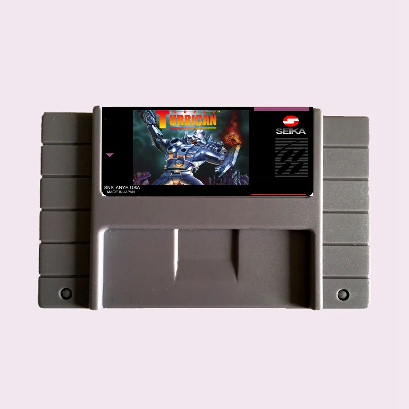 Высокое качество 16 бит супер Turrican NTSC большой серый карточная игра для США Версия игры игрок