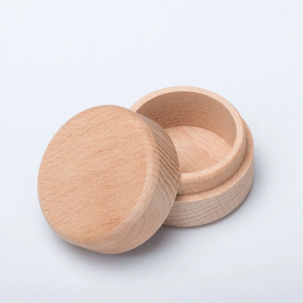

1Pcs Small Round Wooden Storage Box Handmade Jewelry Organizer Soap Crafts Case Vintage Decorative Natural Craft Jewelry Box