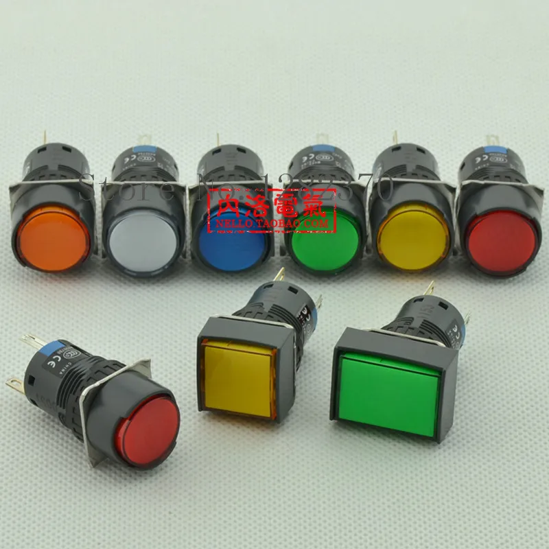 

[ZOB] original illuminated pushbutton 16mm round / square / rectangular self-resetting XB6EA / C / DW * B1C 24V 1C / O --10pcs/