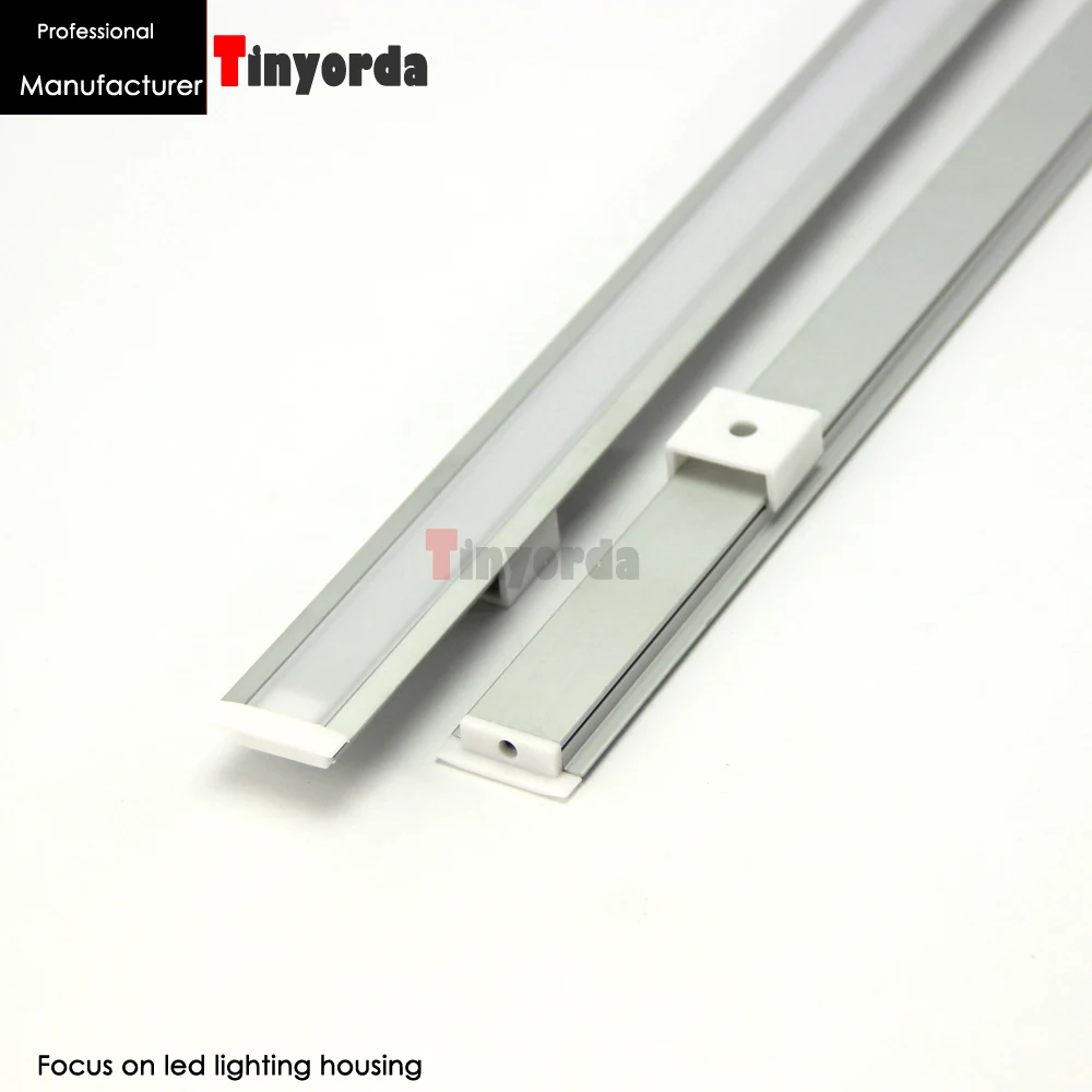Tinyorda 100 шт. (длина 2 м) Led профиль Alu канала для 12 мм Светодиодная лента